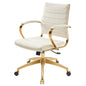 Jive Mid Back Performance Velvet Office Chair, Velvet, Ivory White, 19647