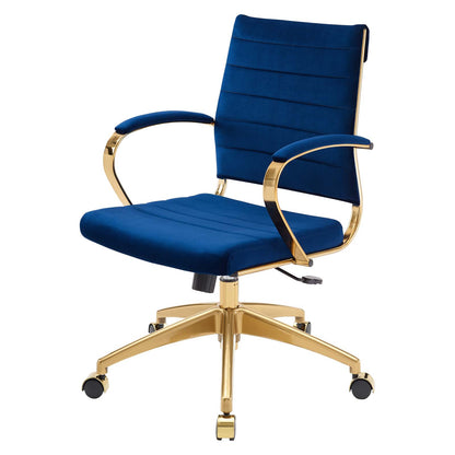 Jive Mid Back Performance Velvet Office Chair, Velvet, Blue Navy, 19648