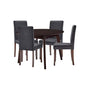 Prosper 5 Piece Upholstered Velvet Dining Set, Velvet, Drak Brown Grey Gray, 19677