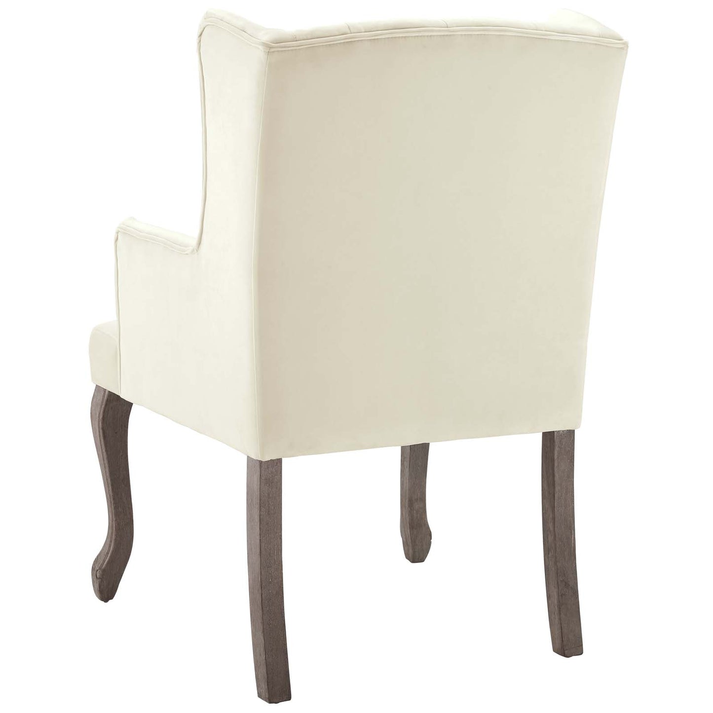 Realm Armchair Performance Velvet Set of 2, Velvet, Ivory White, 19680