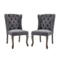 Apprise Side Chair Performance Velvet Set of 2, Velvet, Grey Gray, 19682
