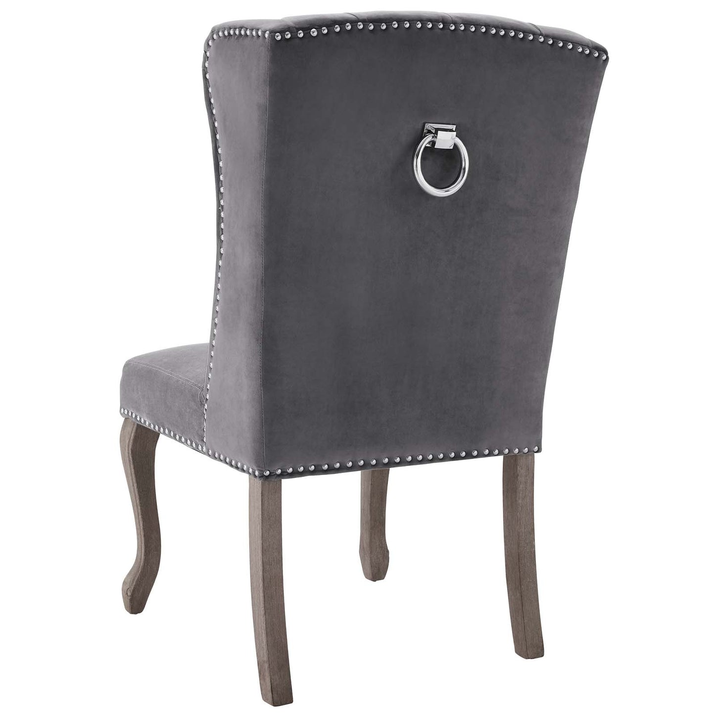 Apprise Side Chair Performance Velvet Set of 2, Velvet, Grey Gray, 19682