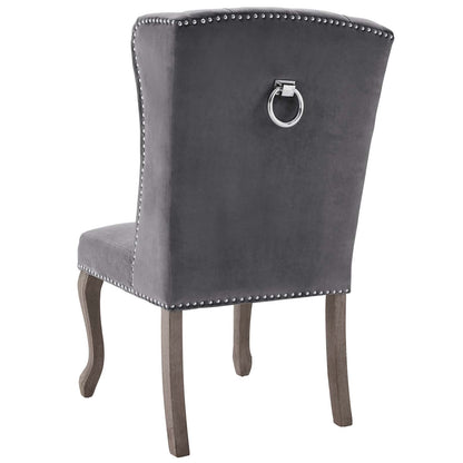 Apprise Side Chair Performance Velvet Set of 2, Velvet, Grey Gray, 19682