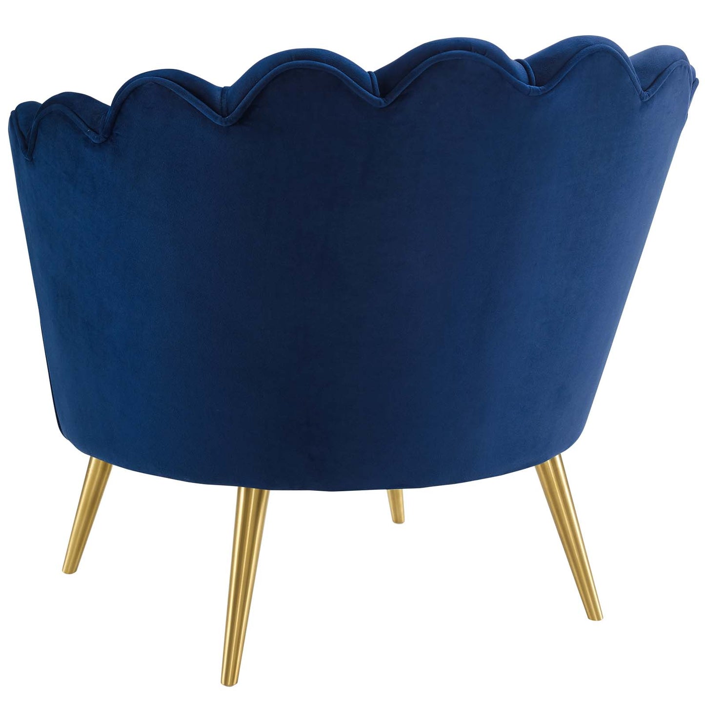 Admire Accent Armchair Performance Velvet Set of 2, Velvet, Metal Steel, Blue Navy, 19686