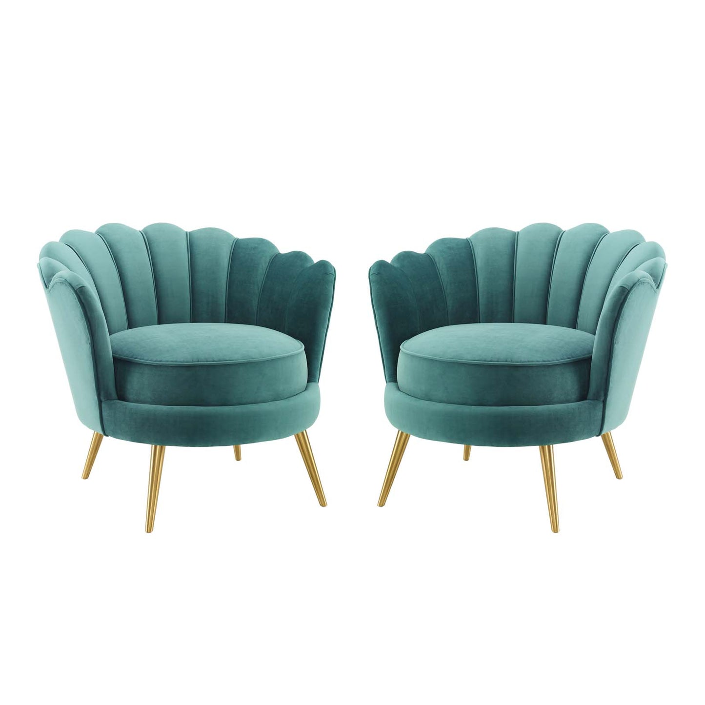 Admire Accent Armchair Performance Velvet Set of 2, Velvet, Metal Steel, Teal Blue, 19688