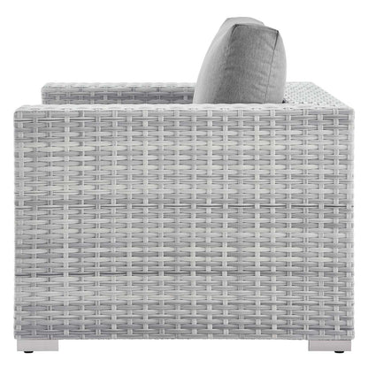 Convene Outdoor Patio Armchair, Rattan, Wicker, Grey Gray, 19697