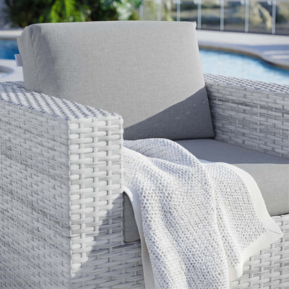Convene Outdoor Patio Armchair, Rattan, Wicker, Grey Gray, 19697