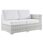 Convene Outdoor Patio Right-Arm Loveseat, Rattan, Wicker, Light Grey Gray White, 19717