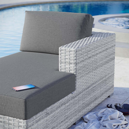 Convene Outdoor Patio Right Chaise, Rattan, Wicker, Grey Gray, 19723