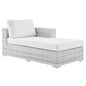 Convene Outdoor Patio Right Chaise, Rattan, Wicker, Light Grey Gray White, 19727