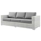 Convene Outdoor Patio Sofa, Rattan, Wicker, Grey Gray, 19729