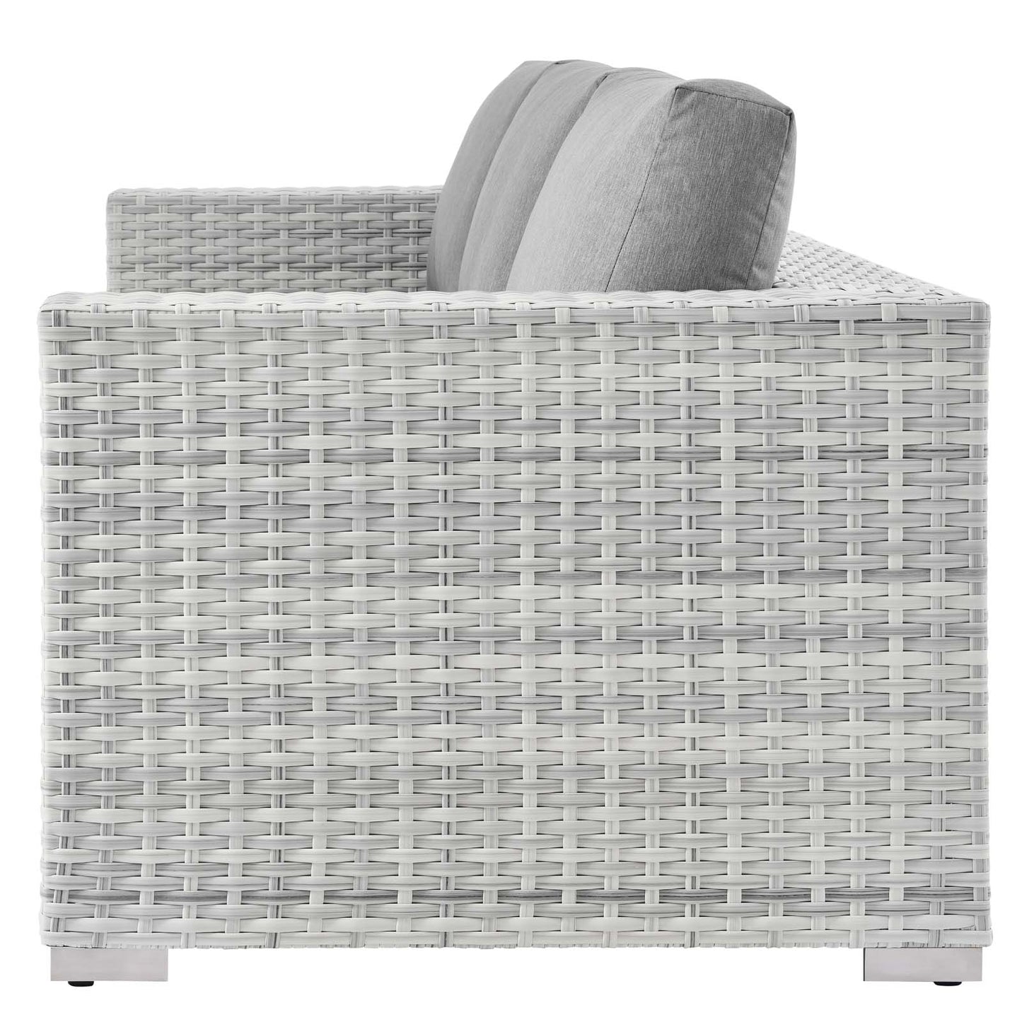 Convene Outdoor Patio Sofa, Rattan, Wicker, Grey Gray, 19729