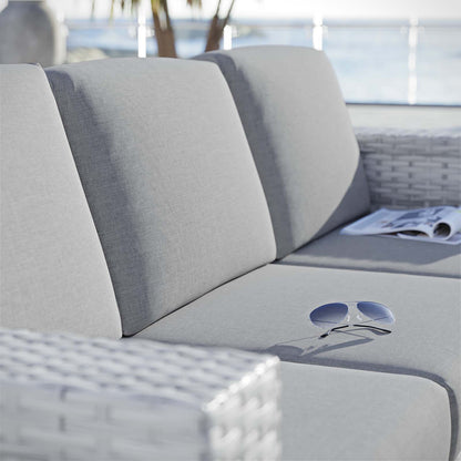 Convene Outdoor Patio Sofa, Rattan, Wicker, Grey Gray, 19729
