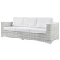 Convene Outdoor Patio Sofa, Rattan, Wicker, Light Grey Gray White, 19732