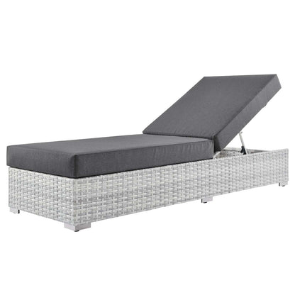 Convene Outdoor Patio Chaise, Rattan, Wicker, Grey Gray, 19738
