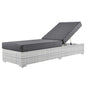 Convene Outdoor Patio Chaise, Rattan, Wicker, Grey Gray, 19738