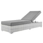 Convene Outdoor Patio Chaise, Rattan, Wicker, Grey Gray, 19739