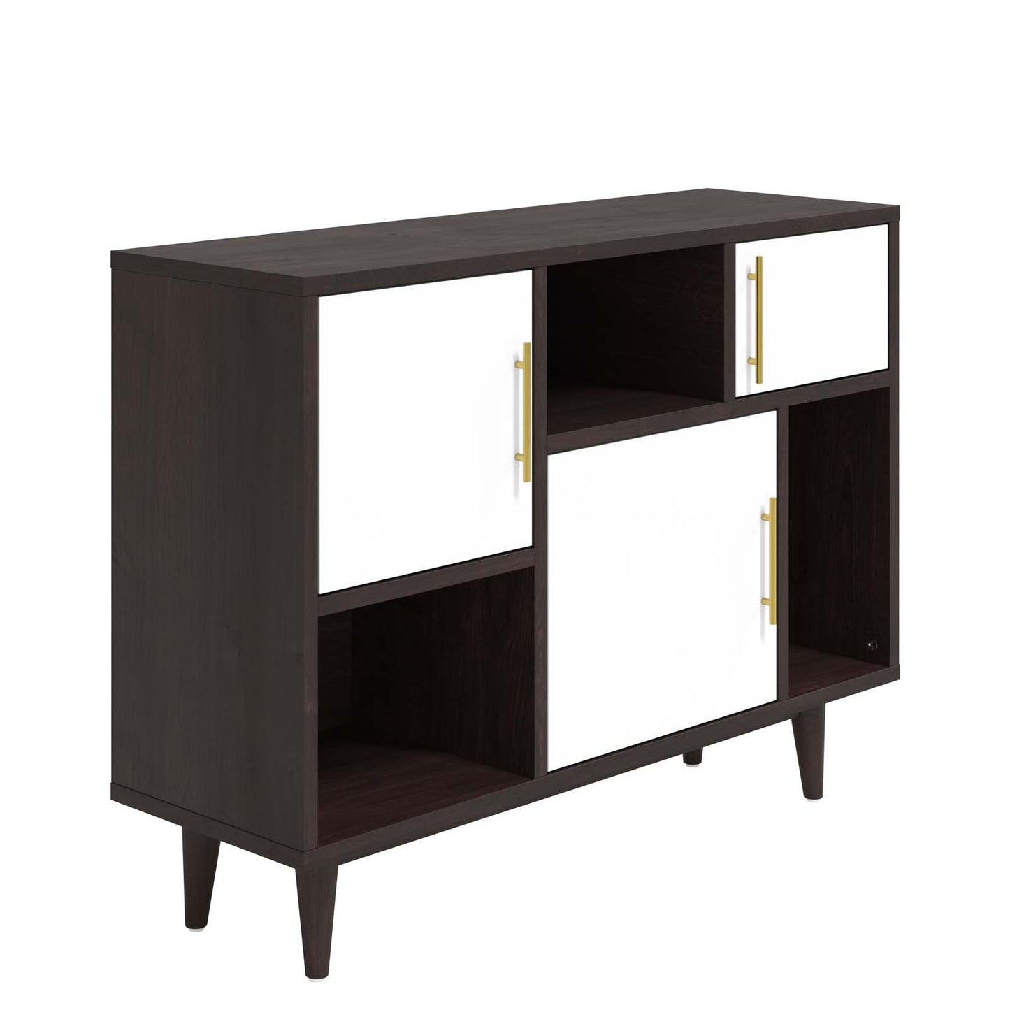 Daxton Display Stand, Wood, Drak Brown White, 19749
