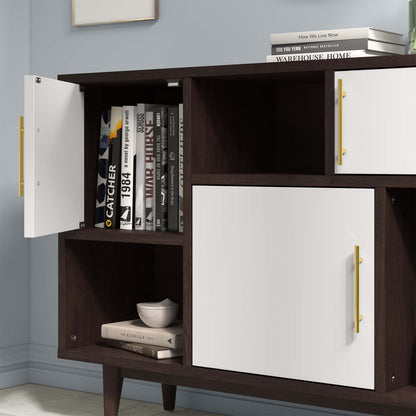 Daxton Display Stand, Wood, Drak Brown White, 19749
