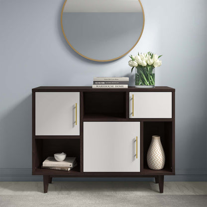 Daxton Display Stand, Wood, Drak Brown White, 19749