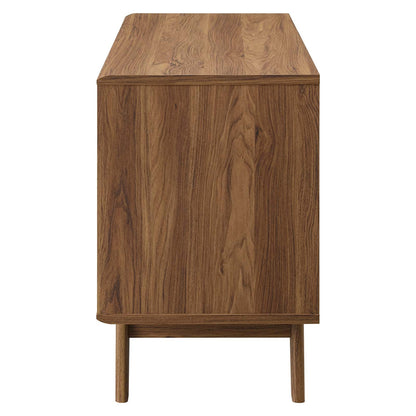 Render Vinyl Record Display Stand, Wood, Brown Walnut, 19775