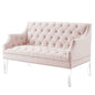 Proverbial Tufted Performance Velvet Loveseat, Velvet, Pink, 19785