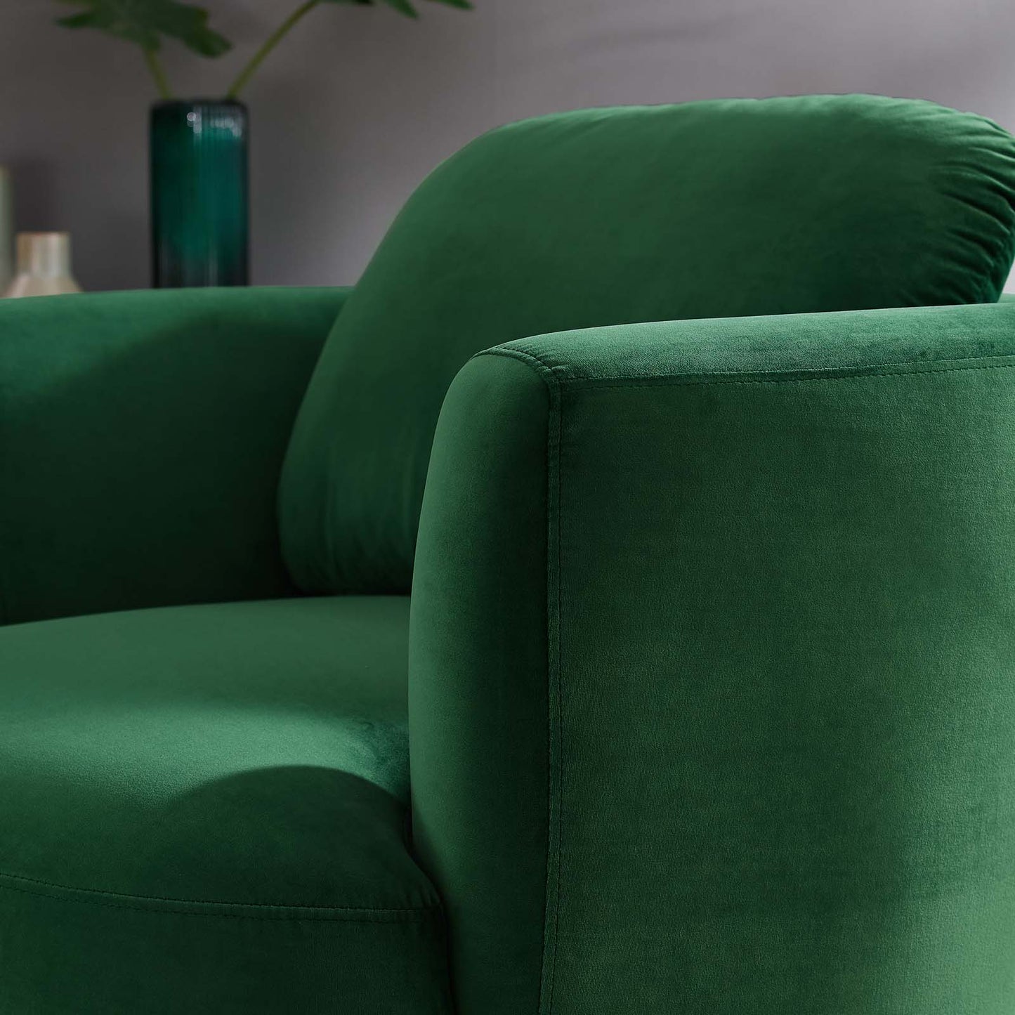 Pirouette Performance Velvet Swivel Armchair, Velvet, Green, 19794