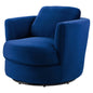 Pirouette Performance Velvet Swivel Armchair, Velvet, Blue Navy, 19796