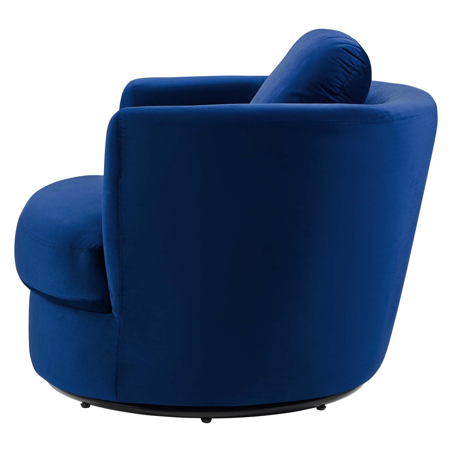 Pirouette Performance Velvet Swivel Armchair, Velvet, Blue Navy, 19796