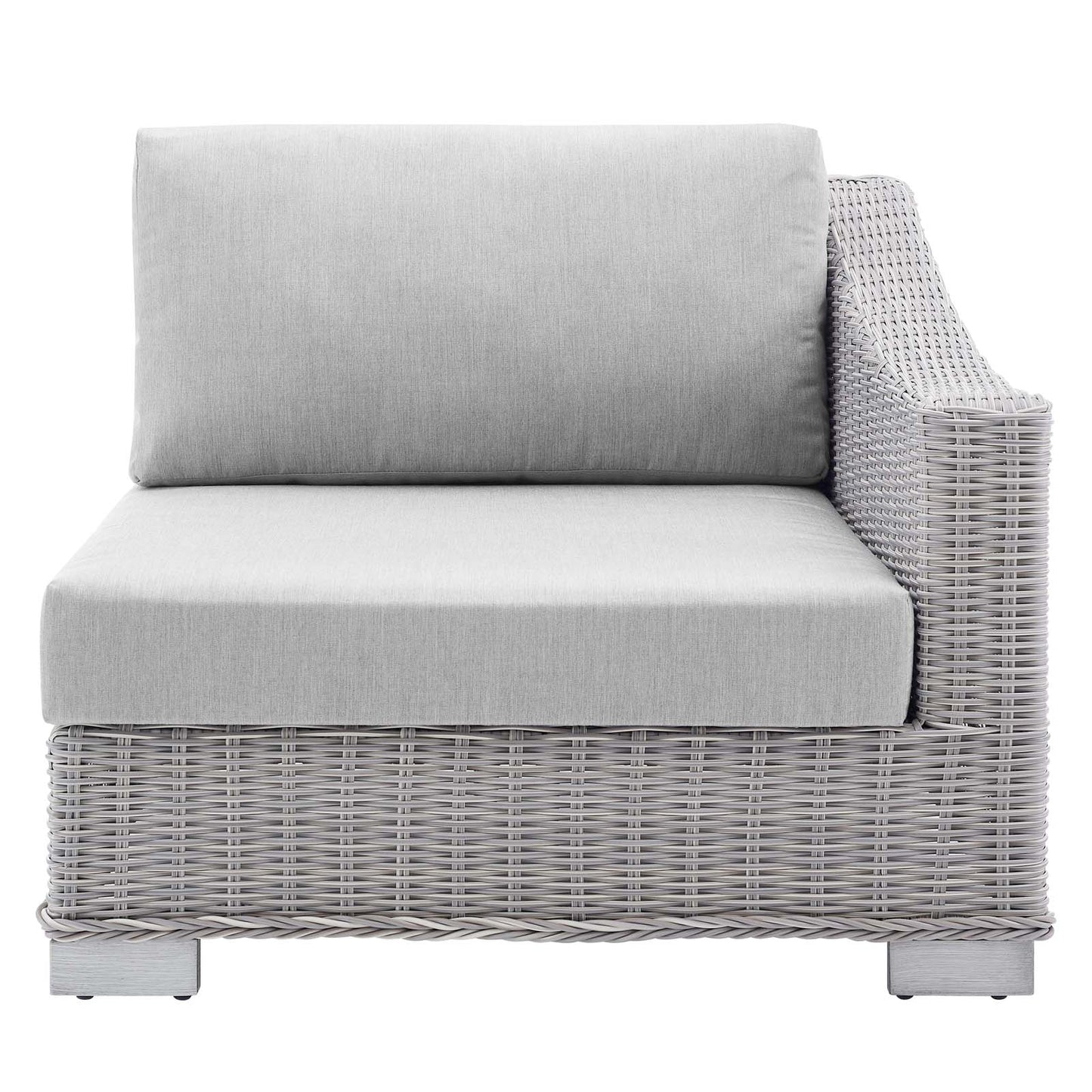 Conway Sunbrella® Outdoor Patio Wicker Rattan 6-Piece Sectional Sofa Set, Rattan, Wicker, Grey Gray, 19833