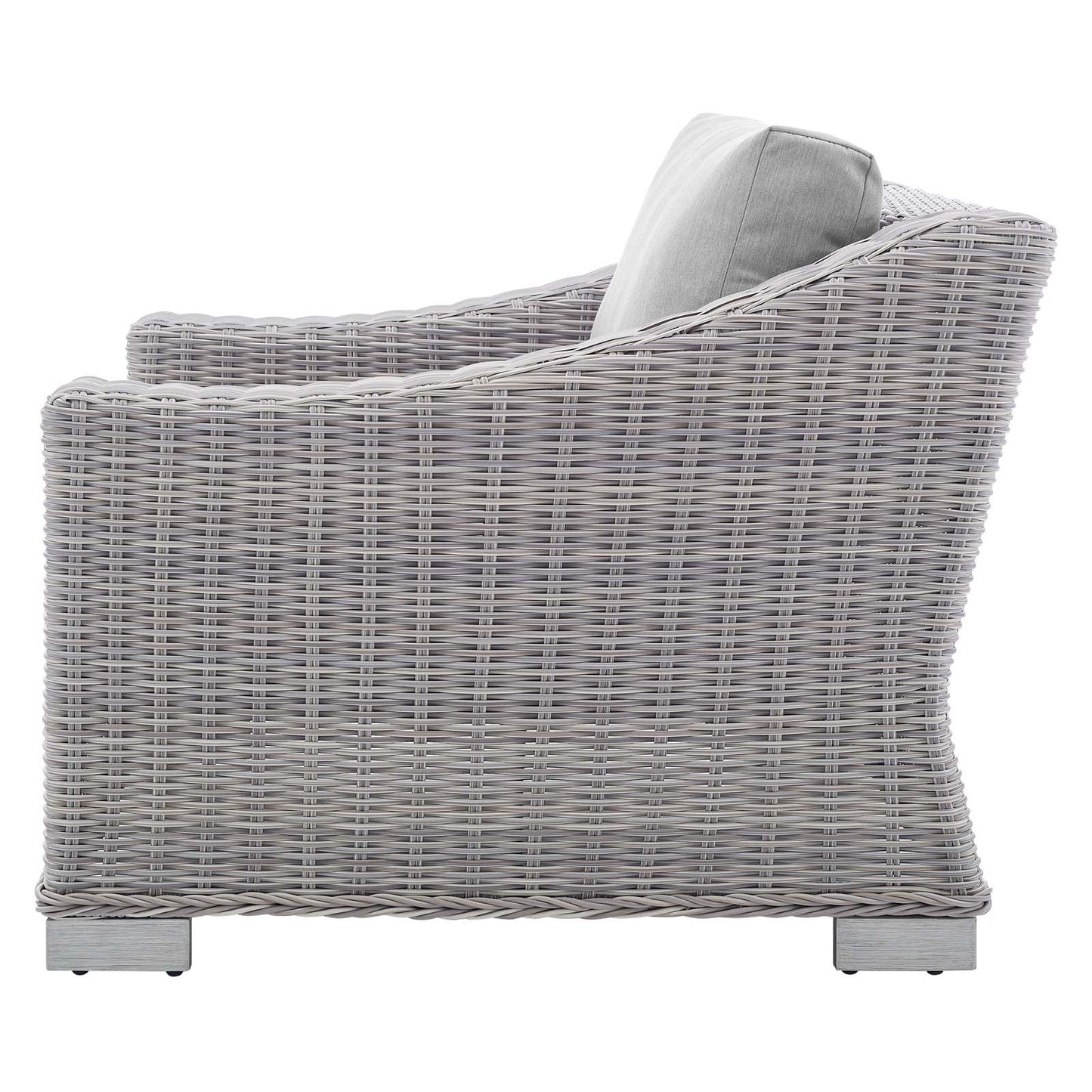 Conway Sunbrella® Outdoor Patio Wicker Rattan 9-Piece Sectional Sofa Set, Rattan, Wicker, Grey Gray, 19839