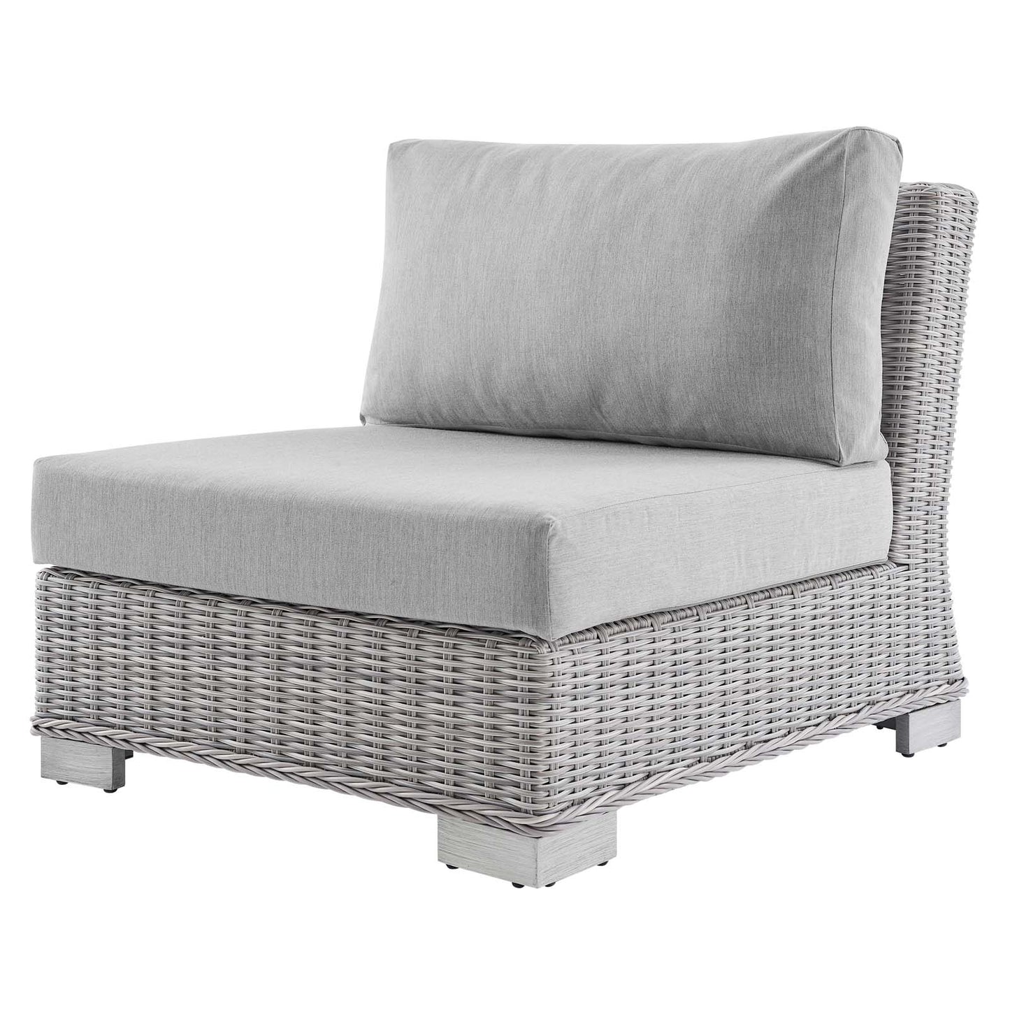 Conway Sunbrella® Outdoor Patio Wicker Rattan 6-Piece Furniture Set, Rattan, Wicker, Grey Gray, 19848