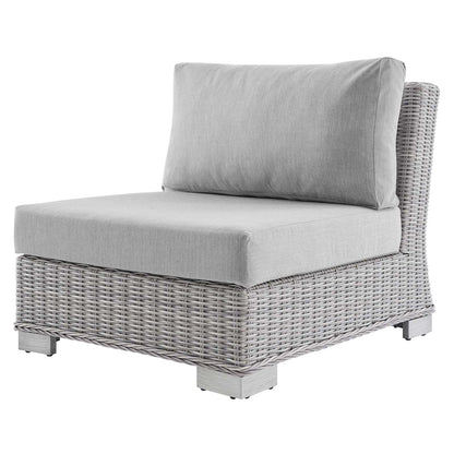 Conway Sunbrella® Outdoor Patio Wicker Rattan 6-Piece Furniture Set, Rattan, Wicker, Grey Gray, 19848