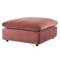 Commix Down Filled Overstuffed Performance Velvet Ottoman, Velvet, Pink, 19852