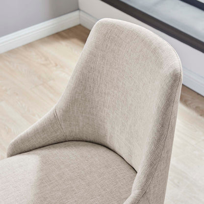 Designate Swivel Upholstered Office Chair, Fabric, Black Beige, 19883