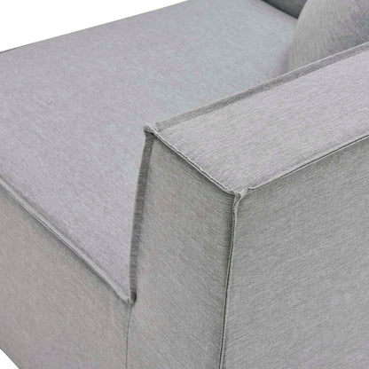 Saybrook Outdoor Patio Upholstered 2-Piece Sectional Sofa Loveseat, Fabric, Grey Gray, 19889
