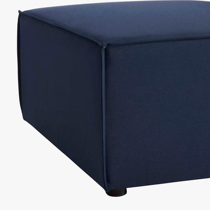 Saybrook Outdoor Patio Upholstered 3-Piece Sectional Sofa, Fabric, Blue Navy, 19898