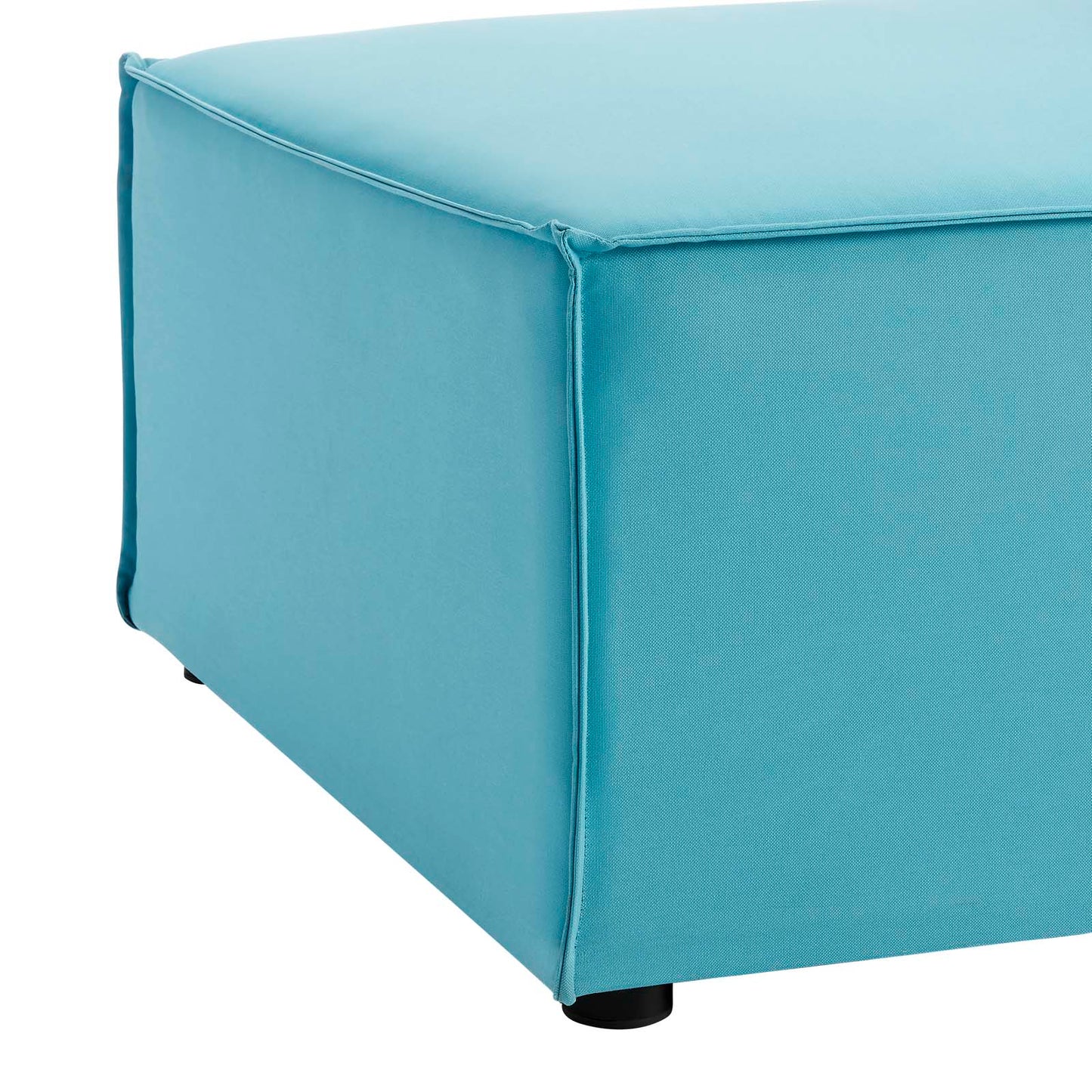Saybrook Outdoor Patio Upholstered 3-Piece Sectional Sofa, Fabric, Blue, 19899