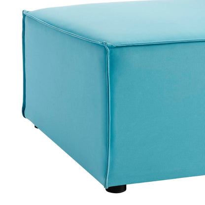 Saybrook Outdoor Patio Upholstered 3-Piece Sectional Sofa, Fabric, Blue, 19899