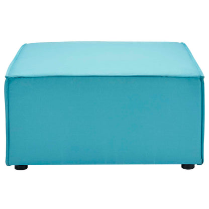 Saybrook Outdoor Patio Upholstered 4-Piece Sectional Sofa, Fabric, Blue, 19903