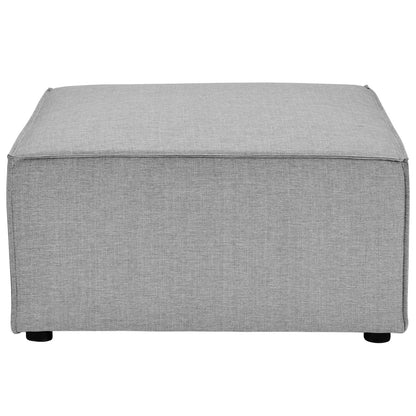 Saybrook Outdoor Patio Upholstered 5-Piece Sectional Sofa, Fabric, Grey Gray, 19909