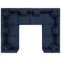 Saybrook Outdoor Patio Upholstered 8-Piece Sectional Sofa, Fabric, Blue Navy, 19934