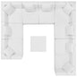 Saybrook Outdoor Patio Upholstered 10-Piece Sectional Sofa, Fabric, White, 19940