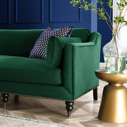 Windsor Performance Velvet Sofa, Velvet, Green, 19950