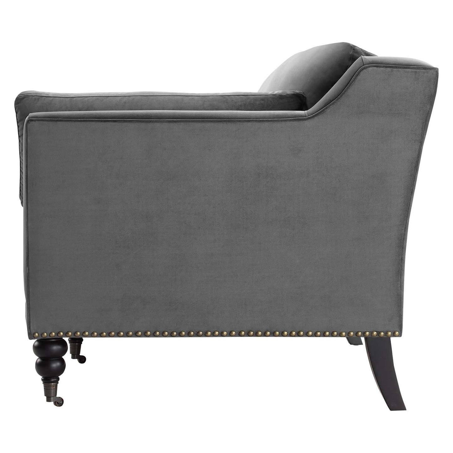 Windsor Performance Velvet Sofa, Velvet, Grey Gray, 19951