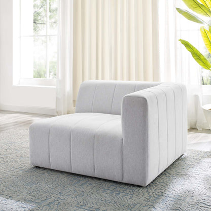 Bartlett Upholstered Fabric Right-Arm Chair, Fabric, Ivory White, 19952