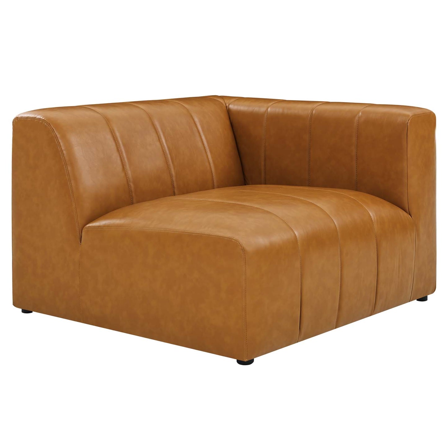 Bartlett Vegan Leather Right-Arm Chair, Faux Vegan Leather, Tan, 19955