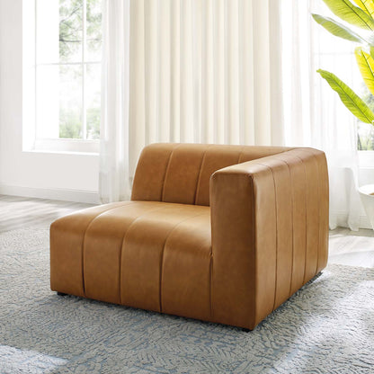 Bartlett Vegan Leather Right-Arm Chair, Faux Vegan Leather, Tan, 19955