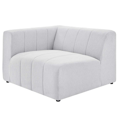 Bartlett Upholstered Fabric Left-Arm Chair, Fabric, Ivory White, 19956