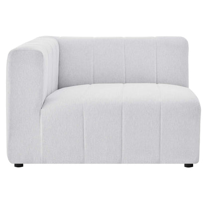 Bartlett Upholstered Fabric Left-Arm Chair, Fabric, Ivory White, 19956